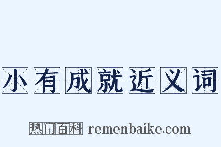 小有成就近义词是什么意思的图片